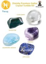 Divinity Healing Zodiac Pisces Premium Birthstone Gemstone Tumble Crystal Kit for Healing, Meditation Abundance and Good Luck Chakra Tumbled Stones Abundance Stones 30