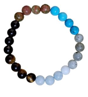 Divine Spirituals Scorpio Sun Sign Divine Zodiac Natural Crystal Certified Unisex Bracelet Original Natural 8 mm Stone Beads with Palo Santo Smudge