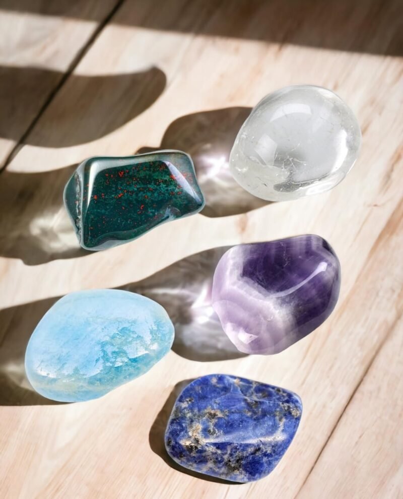 Divinity Healing Zodiac Pisces Premium Birthstone Gemstone Tumble Crystal Kit for Healing, Meditation Abundance and Good Luck Chakra Tumbled Stones Abundance Stones 23