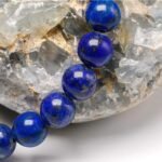 Divinity Healing Lapis Lazuli Natural Pure Certified 8mm Unisex Bracelet Super AAA Quality for Healing Meditation Success and Abundance (Lapiz Lazuli Bracelet) Chakra Healing Bracelets Abundance Stones 15