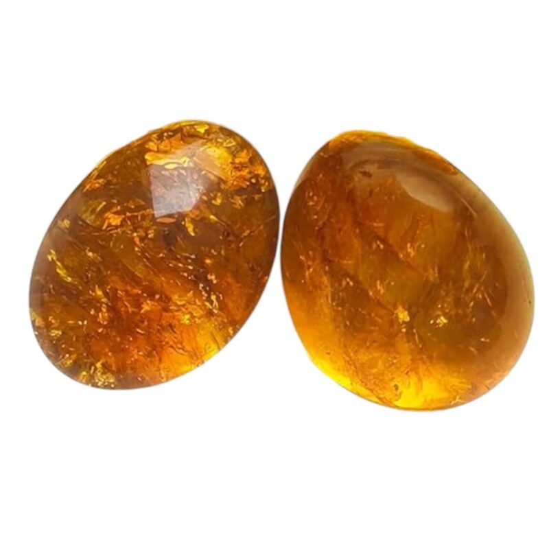 Divinity Healing Natural Citrine Tumble Premium AAA Grade Original Crystal for Luck, Prosperity, Abundance for Meditation, Yoga, Healing (Pack of Two Tumbles) Chakra Tumbled Stones Abundance Stones 16