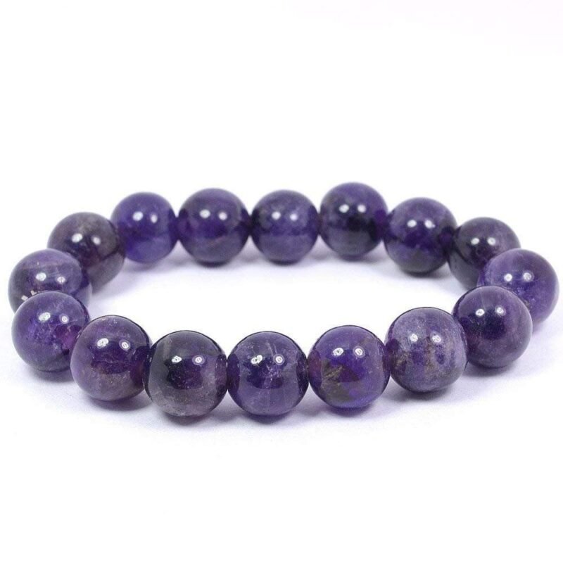 Divinity Healing Natural Amethyst Crystal 10mm Certified Bracelet for Healing and Meditation – Manifest Abundance, Positivity, Good Luck, Health and Wealth Chakra Healing Bracelets Abundance Stones 4
