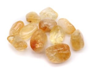 Natural Citrine Tumbled AAA+ Stone Pebbles | Tumbles for Reiki Healing Crystal Aura Chakra Vastu Fengshui Prosperity and Abundance (50 Grams)