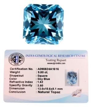 Blue Sapphire Pure Gemstone 1.21 Carats Burma Origin Non-Heated Non-Treated Royal Blue Sapphire (Neelam) - IGTL Certified, Natural Gemstone for Ring, Stunning Deep Blue Color