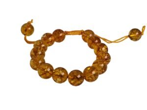 Divine Spirituals Natural Citrine Pure Certified Unisex 12 mm Thread Bracelet Super AAA Quality for Healing Meditation Success and Abundance