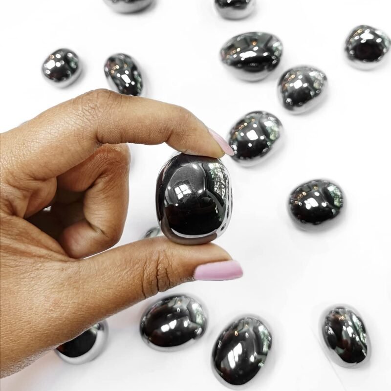 Divinity Healing Crystals Natural Tumbled Stones for Reiki Healing (Shungite Tumbled Stone) Value Pack Of 2 Chakra Tumbled Stones Abundance Stones 11