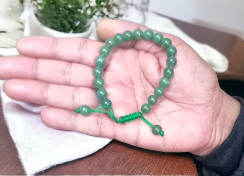 Divinity Healing Natural Green Aventurine Lab-Certified AAA Grade Premium Unisex 8mm Crystal Adjustable Thread Bracelet For Yoga, Meditation & Healing Chakra Healing Bracelets Abundance Stones 19