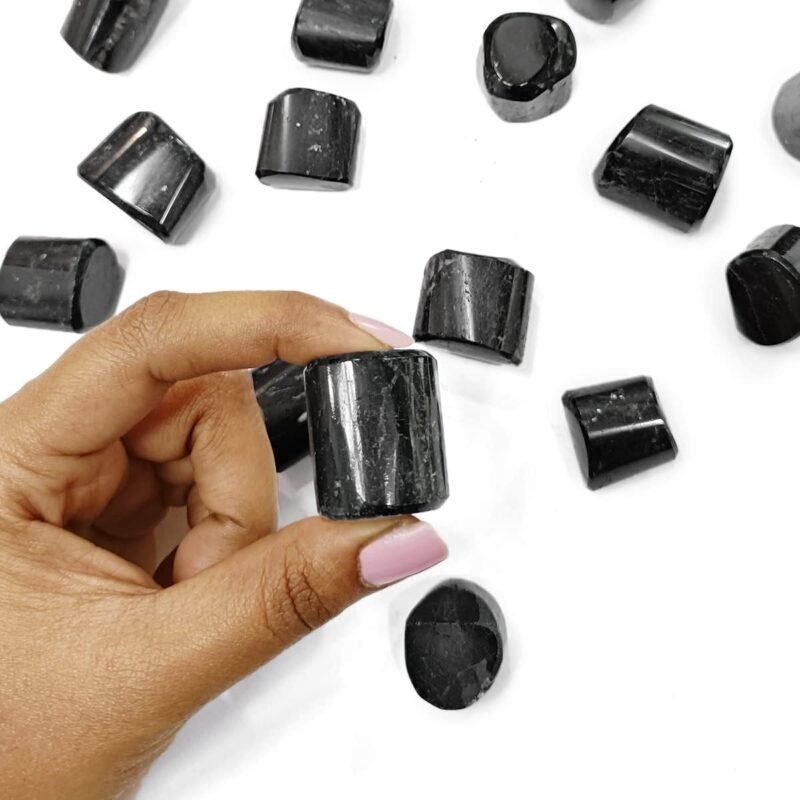 Divinity Healing Natural Tumbled Stones for Reiki Healing – Set of 2 -Black Tourmaline Stone Chakra Tumbled Stones Abundance Stones 9