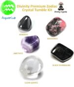 Divinity Healing Zodiac Aquarius Premium Birthstone Gemstone Tumble Crystal Kit for Healing, Meditation Abundance and Good Luck Chakra Tumbled Stones Abundance Stones 30 Divinity Healing Zodiac Aquarius Premium Birthstone Gemstone Tumble Crystal Kit for Healing, Meditation Abundance and Good Luck Chakra Tumbled Stones Abundance Stones 30