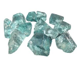 Natural Healing Aqua Blue Obsidian AAA Grade Raw Natural Healing Crytal Crystal Stone for Healing and Meditation 200 Grams - Pack of 4 to 8 Beautiful Crystals