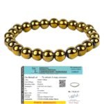Divinity Healing Golden Pyrite Bracelet Lab-certified 8mm Stretchable Unisex Bracelet For Prosperity, Good Luck, Manifestation & Meditation Chakra Healing Bracelets Abundance Stones 23