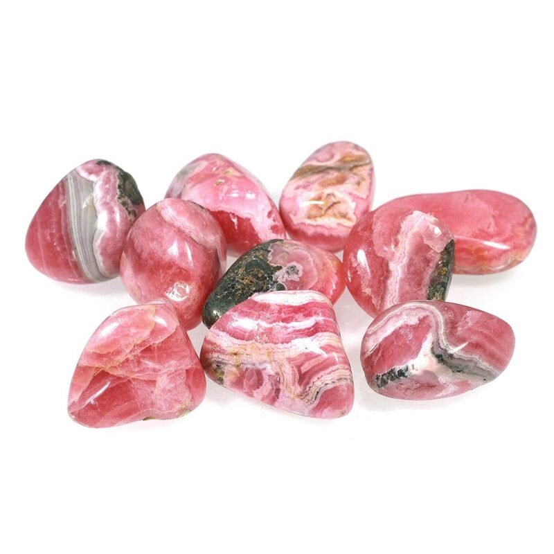 Divinity Healing Natural AAA Grade Rhodochrosite Tumble Pebbles Stones for Reiki Healing Home Decoration and Vastu Correction Love Relationship and Financial Abundance, Wealth, Will Power and Prosperity (Rhodochrosite) Chakra Tumbled Stones Abundance Stones 16