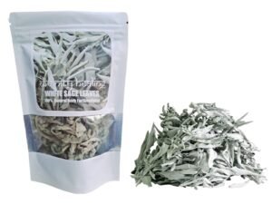 White Sage Leaves | Natural Pure California White Sage Dry Smudge Leaves - for Smudging Ancient Rituals Home Cleansing and Purification, Incense Meditation (100 Grams)