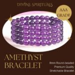 Divinity Healing Premium Natural Amethyst Bracelet Original Certified 8mm Unisex Real Katela/Kathela Bracelet for Peace, Meditation & Manifestation Chakra Healing Bracelets Abundance Stones 18 Divinity Healing Premium Natural Amethyst Bracelet Original Certified 8mm Unisex Real Katela/Kathela Bracelet for Peace, Meditation & Manifestation Chakra Healing Bracelets Abundance Stones 18
