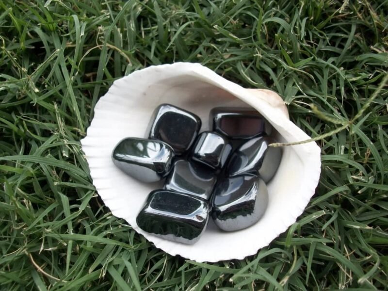 Divinity Healing Hematite Power Crystal Tumble Original GemStone For increased willpower and strength (Value Pack of 2) Chakra Tumbled Stones Abundance Stones 7