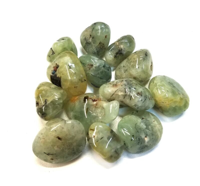 Divinity Healing Original Crystal Tumble GemStone For Manifestation, Abundance , Healing and Meditation (Prehnite) Chakra Tumbled Stones Abundance Stones 12