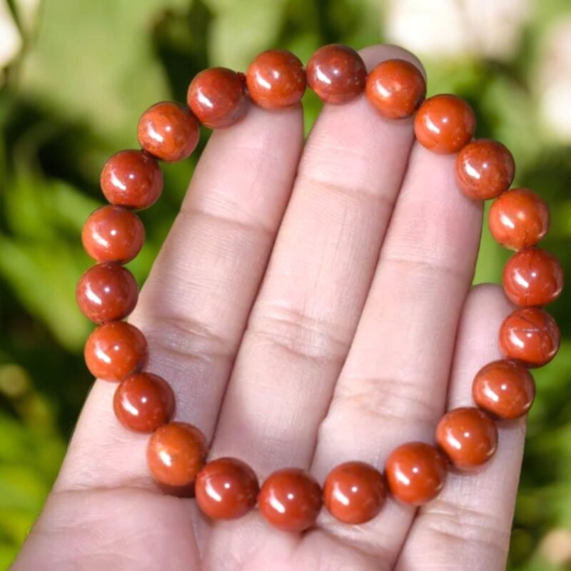 Divinity Healing Natural Red Jasper Bracelet Lab-Certified AAA Grade 8mm Stretchable Original Unisex Bracelet for Root Chakra, Strength, Manifestation & Grounding Energy Chakra Healing Bracelets Abundance Stones 18