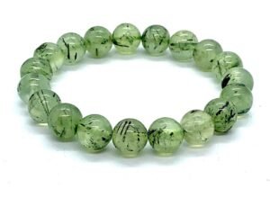 Real Pure Prehnite Crystal Certified 8 mm Bracelet for Men and Women for Good Luck, Love, Abundance, Healing and Meditation (Natural Prehnite Bracelet)