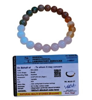 Divine Unisex Adult Natural Crystal Fertility Bracelet - Healthy Pregnancy Bracelet - Maternal Protection - Moonstone - Unakite - Carnelian - Rose Quartz - Red Jasper