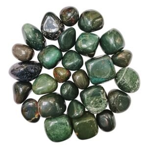 Divinity Healing Crystals Natural Tumble Stone Crystal Tumble Stone Crystals Gemstones Tumbled Pebble Stones for Reiki Healing (Bloodstone Tumbled Stone) Value Pack Of 2