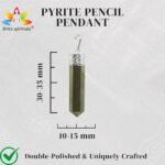 Divinity Healing Natural Pyrite Pencil Pendant Original Certified Polished Unisex Pencil Pendant with German Silver Chain For Prosperity, Abundance & Manifestation Crystal Jewelry Abundance Stones 24 Divinity Healing Natural Pyrite Pencil Pendant Original Certified Polished Unisex Pencil Pendant with German Silver Chain For Prosperity, Abundance & Manifestation Crystal Jewelry Abundance Stones 24