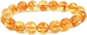 Divinity Natural Pure Citrine Certified 10 mm Unisex Bracelets Super AAA Quality for Healing Meditation Success and Abundance (Natural Citrine Band Bracelet, 8 mm)
