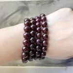 Divinity Healing Natural Garnet (Gomed) Bracelet Lab-Certified AAA Grade 8mm Stretchable Original Crystal Bracelet For Chakra Balancing, Healing & Meditation For Men & Women Gomed Gemstones Abundance Stones 29