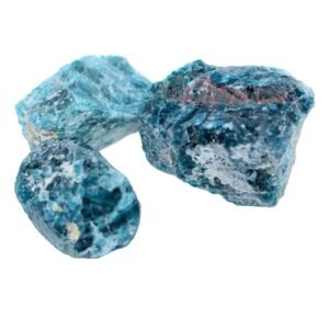 Natural Blue Apatite Raw Crystal Stones for Meditation, Healing, Feng Shui, Chakra Healing, Decor and Manifesting Abundance - 150 Grams