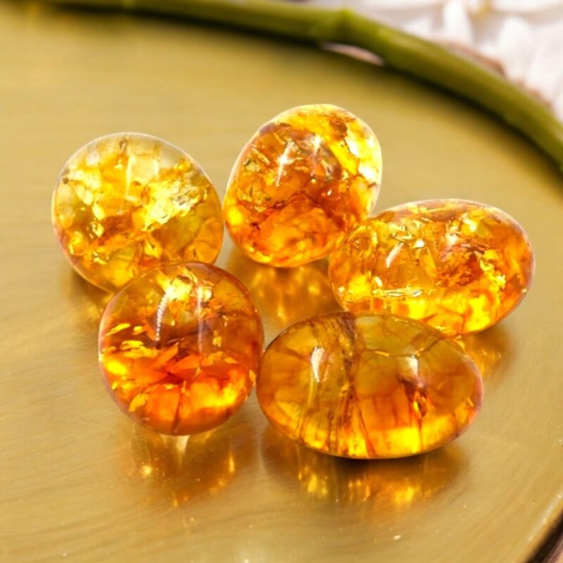Divinity Healing Natural Citrine Tumble Premium AAA Grade Original Crystal for Luck, Prosperity, Abundance for Meditation, Yoga, Healing (Pack of Two Tumbles) Chakra Tumbled Stones Abundance Stones 19