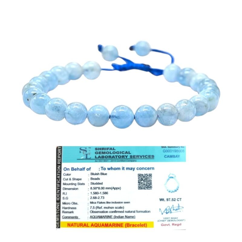 Divinity Healing Natural Aquamarine Bracelet Macrame Thread Lab Certified Original 8mm Adjustable Unisex Crystal Bracelet For Throat Chakra, Communication & Peace Chakra Healing Bracelets Abundance Stones 14 Divinity Healing Natural Aquamarine Bracelet Macrame Thread Lab Certified Original 8mm Adjustable Unisex Crystal Bracelet For Throat Chakra, Communication & Peace Chakra Healing Bracelets Abundance Stones 14