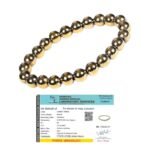 Divinity Healing Golden Pyrite Premium Bracelet AAA Grade Certified 8mm Round Beaded Unisex Real Crystal Bracelet for Wealth, Protection & Confidence Chakra Healing Bracelets Abundance Stones 17 Divinity Healing Golden Pyrite Premium Bracelet AAA Grade Certified 8mm Round Beaded Unisex Real Crystal Bracelet for Wealth, Protection & Confidence Chakra Healing Bracelets Abundance Stones 17