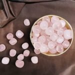 Divinity Healing Natural Rose Quartz Tumbled Stone Crystal Tumble Stone Crystals Gemstones Tumbled Pebble Stones for Reiki Healing – Value Pack of 2 Chakra Tumbled Stones Abundance Stones 17