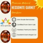 Divinity Healing Natural African Hessonite Garnet Gemstone (Gomed) Original Lab-Certified AAA Grade Premium Oval-shaped Cabochon For Healing, Meditation & Ring Jewelry 4 carat approx. Gomed Gemstones Abundance Stones 23