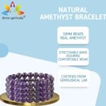 Divinity Healing Natural Amethyst Bracelet AAA Grade Certified 10mm Unisex Stretchable Original Real Crystal Bracelet For Crown Chakra, Prosperity & Manifestation Chakra Healing Bracelets Abundance Stones 16 Divinity Healing Natural Amethyst Bracelet AAA Grade Certified 10mm Unisex Stretchable Original Real Crystal Bracelet For Crown Chakra, Prosperity & Manifestation Chakra Healing Bracelets Abundance Stones 16