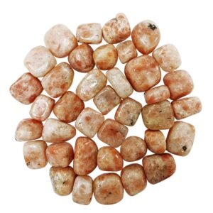 Divinity Healing Crystals Natural Tumble Stone Crystal Tumble Stone Crystals Gemstones Tumbled Pebble Stones for Reiki Healing ( Sunstone Tumbled Stone ) Value Pack Of 2
