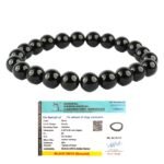 Divinity Healing Natural Black Onyx Bracelet Lab-Certified AAA Grade 8mm Stretchable Unisex Original Crystal Bracelet For Root Chakra, Grounding, Protection & Manifestation Chakra Healing Bracelets Abundance Stones 23