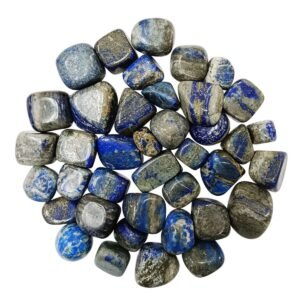 Divinity Healing Crystals Natural Tumble Stone Crystal Tumble Stone Crystals Gemstones Tumbled Pebble Stones for Reiki Healing (Lapis Lazuli Tumble Stone)Value Pack Of 2