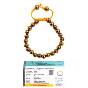AAA Quality Golden Pyrite Bracelet 8mm Adjustable Thread Bracelet Money Magnet For Prosperity, Abundance & Manifestation