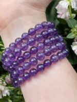 Divinity Healing Natural Amethyst Bracelet Lab-Certified AAA Grade 8mm Thread Macrame Adjustable Original Unisex Crystal Bracelet For Luck, Manifestation & Prosperity Chakra Healing Bracelets Abundance Stones 25