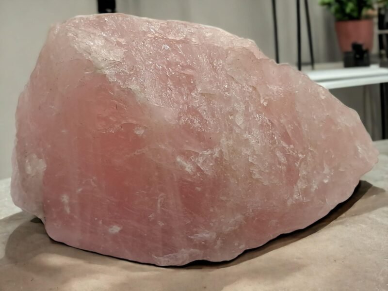 Divinity Healing Big Rose Quartz Raw Natural and Pure Stone 1011 Grams Big Rock Lab Certified for Unconditional Love and Joy – Heart Chakra Balancing Healing Meditation Rock Love, Relationships & Harmony Abundance Stones 10