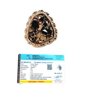 Lab Certified AAA Grade Natural Pyrite Geode Ring Adjustable Ring Original Pyrite Crystal Money Magnet For Abundance, Prosperity & Manifestation For Men & Women