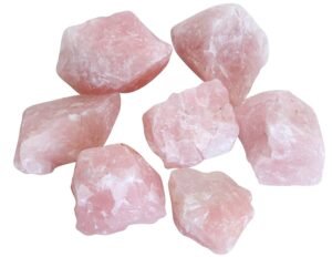 Natural Healing crystal Rose Quartz Raw Rough Stones. Weight : 200 Grams | Pack of 4 to 8 Beautiful Natural Healing crystal Raw Stones depending on Raw Crystal Stone Size | Hand Picked and Cleaned