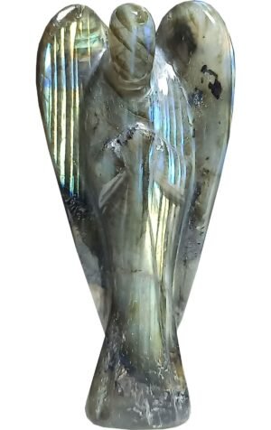 Natural Energized Labradorite Healing Lab Certified Natural Crystal Angel (3" Inches)