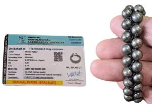 Balance Chakras with Natural Pyrite Double Layered Semi Precious, Stone Bracelet, Crystal Stone 8mm Beads Bracelet Round Shape for Reiki Healing and Crystal Healing