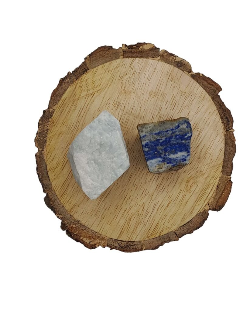 Divinity Healing Amazonite + Lapis Lazuli AAA Grade Raw Natural Crystal Combo with Wooden Natural Bark Coaster for Healing, Meditation and Manifestation Natural Healing Crystals Abundance Stones 8 Divinity Healing Amazonite + Lapis Lazuli AAA Grade Raw Natural Crystal Combo with Wooden Natural Bark Coaster for Healing, Meditation and Manifestation Natural Healing Crystals Abundance Stones 8