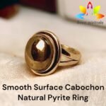 Divinity Healing Lab Certified AAA Grade Natural Pyrite Cabochon Ring Adjustable Ring Original Pyrite Crystal Money Magnet For Abundance, Prosperity & Manifestation For Men & Women Crystal Gemstone Rings Abundance Stones 21