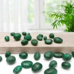 Divinity Healing Natural Malachite Tumbled Stone Crystal Tumble Stone Crystals Gemstones Tumbled Pebble Stones for Reiki Healing – Value Pack of 2 Crystal Mala Abundance Stones 16