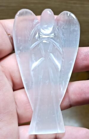 Natural Energized Selenite Healing Lab Certified Natural Crystal Angel (3" Inches Pure Selenite Angel)