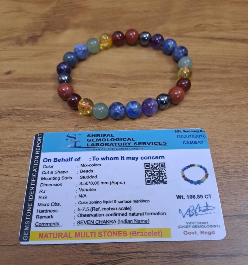 Divinity Healing 7 Chakra Natural Pure Certified 8mm Unisex Bracelets Super AAA Quality for Healing Meditation Success and Abundance (Seven Chakra Bracelet) Chakra Healing Bracelets 7 Chakra Bracelet 13