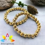 Divinity Healing Golden Pyrite Bracelet Lab-certified 8mm Stretchable Unisex Bracelet For Prosperity, Good Luck, Manifestation & Meditation Chakra Healing Bracelets Abundance Stones 28